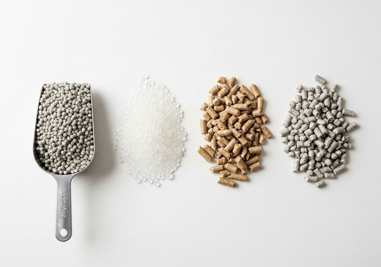 סוגים שונים של חול לחתולים