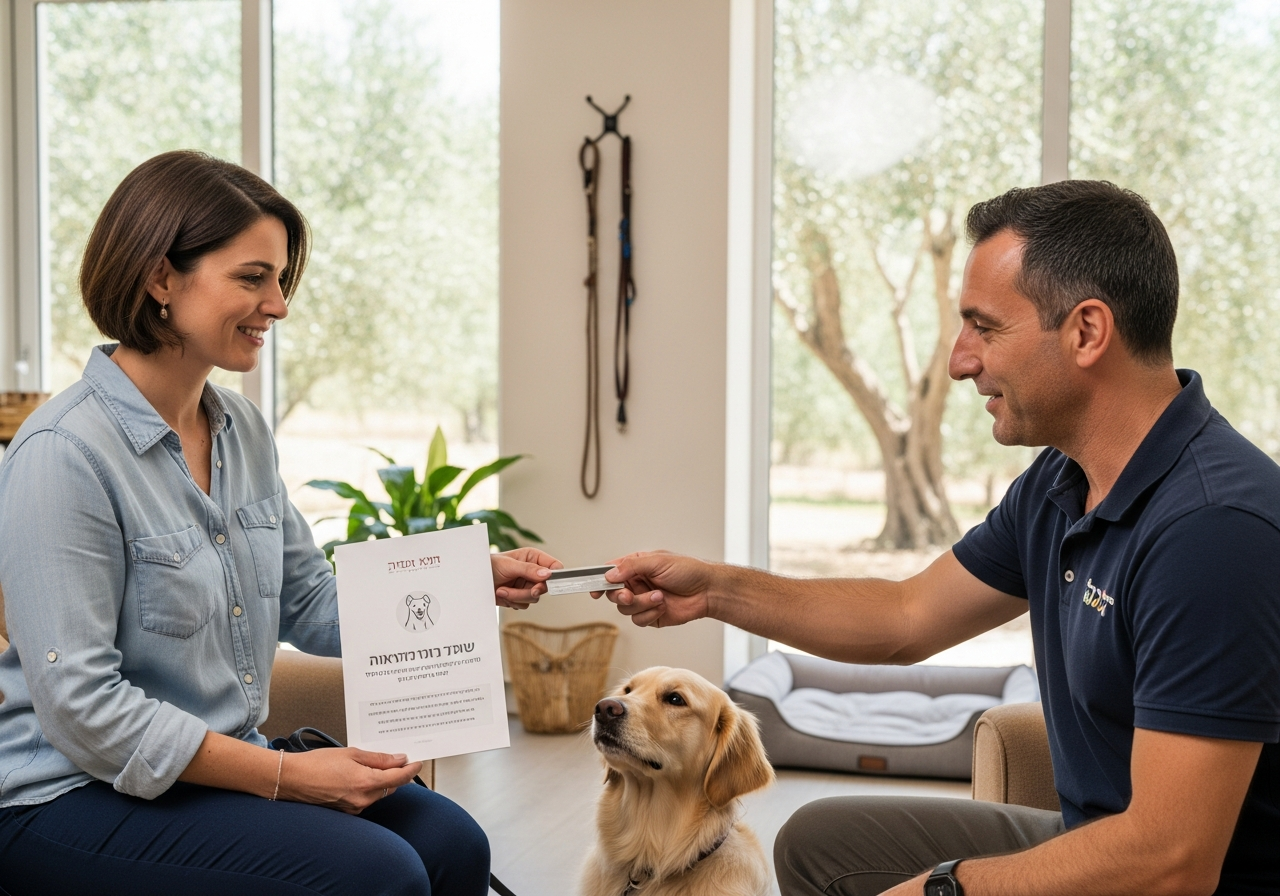 בעלים משלמים על שיעור אילוף כלבים