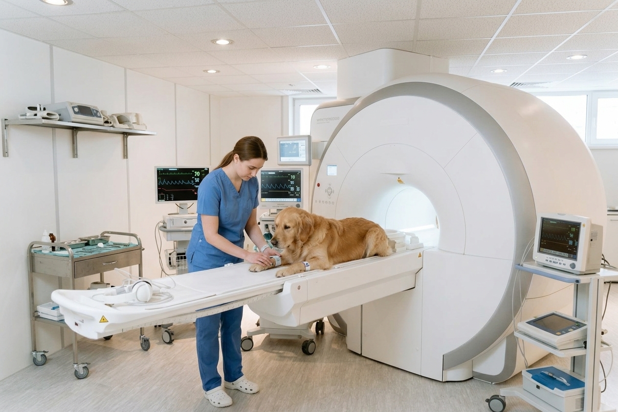 חתול בסריקת MRI וטרינרית, מכשור רפואי מתקדם