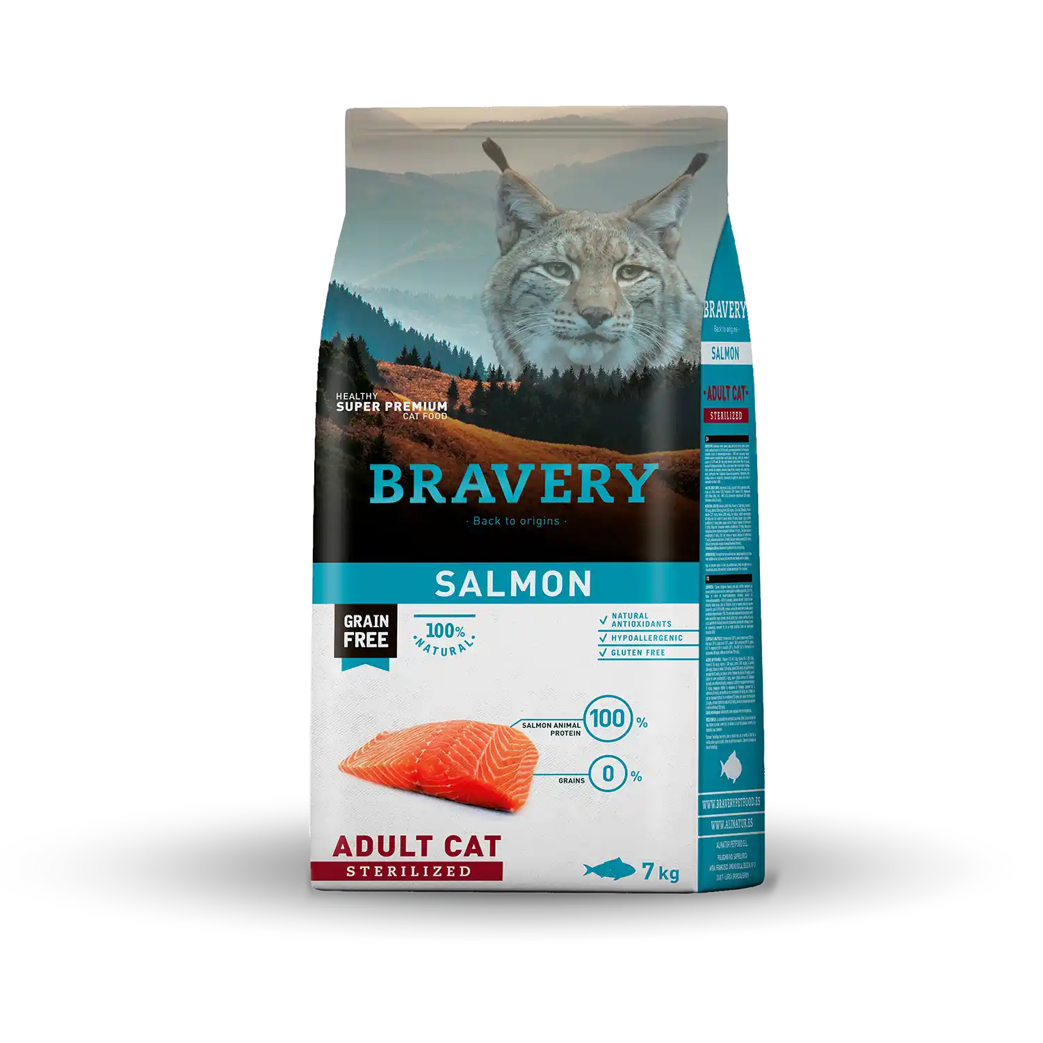 ברייברי SALMON ADULT CAT STERILIZED - מזון יבש לחתולים