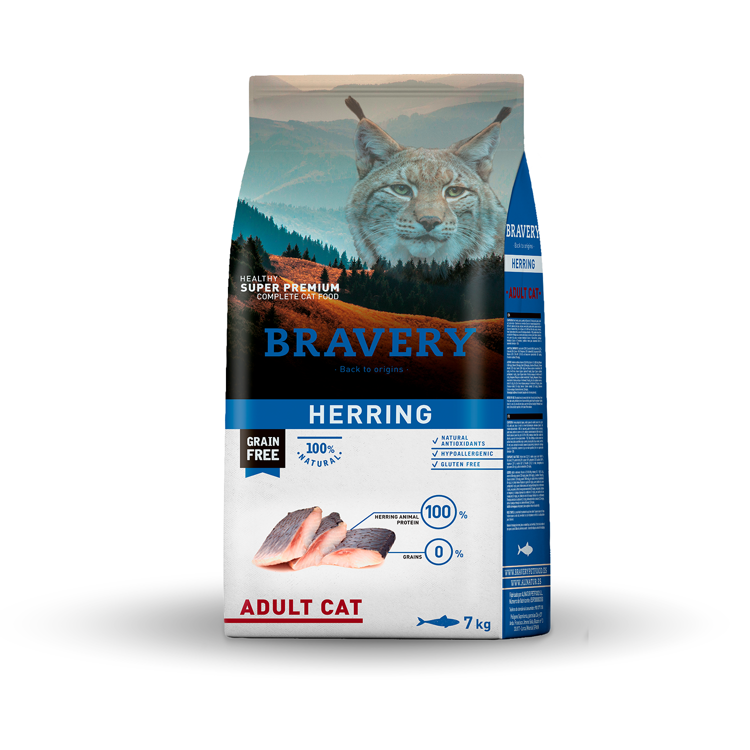 ברייברי Herring Adult Cat - מזון יבש לחתולים