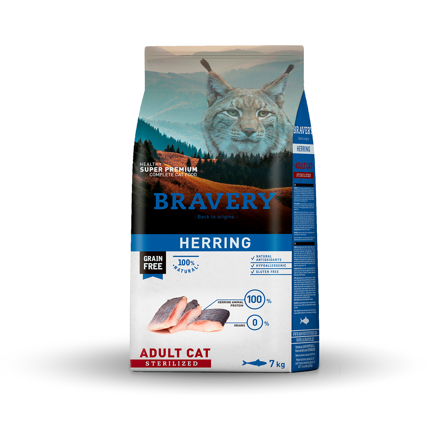 ברייברי HERRING ADULT CAT STERILIZED - מזון יבש לחתולים