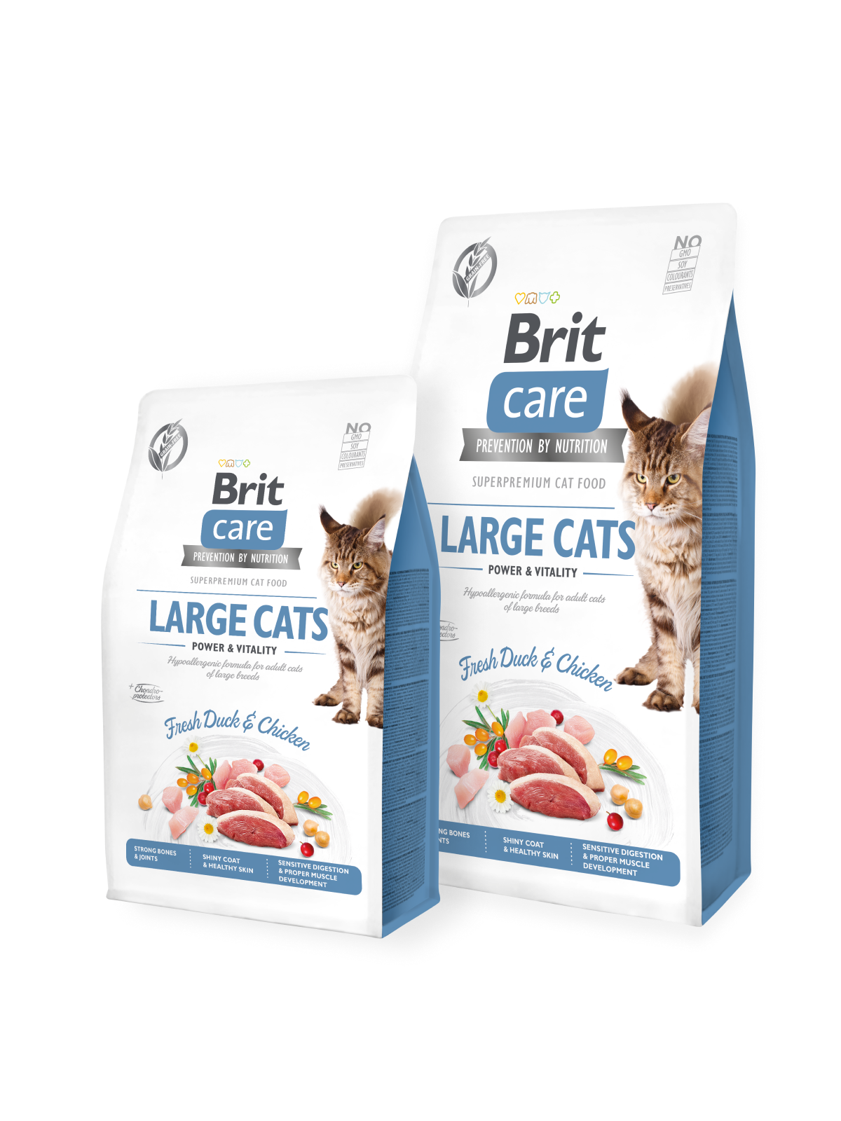 בריט Grain-Free Large Cats Power and Vitality - מזון יבש לחתולים