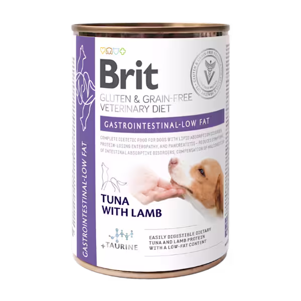 בריט Veterinary Diets Dog Gluten&Grain free Gastrointestinal-low fat - מזון יבש לחתולים