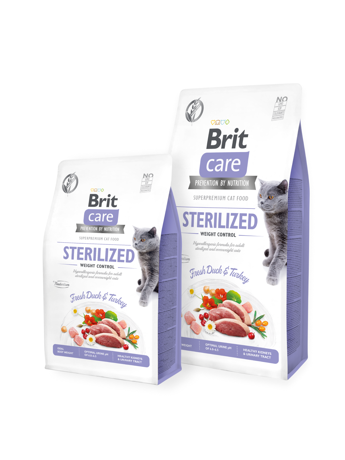 בריט Care Grain-Free Sterilized and Weight Control - מזון יבש לחתולים