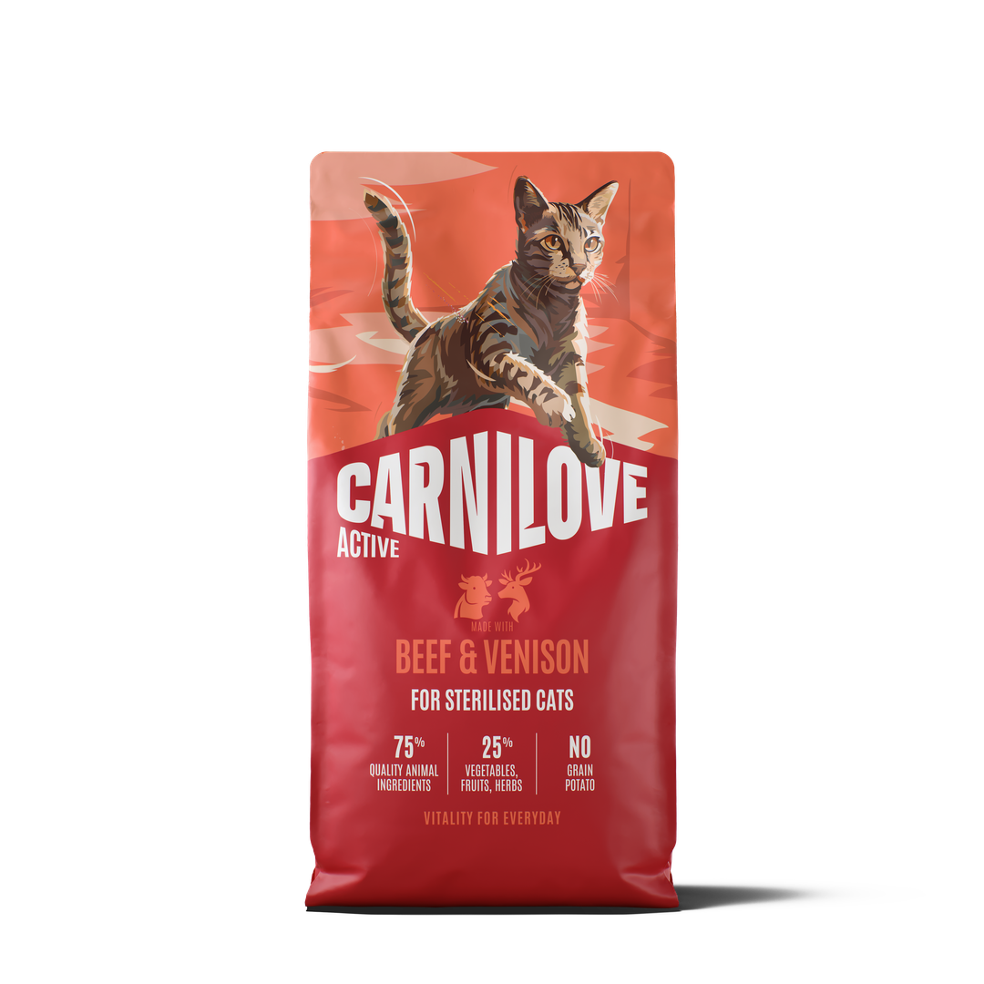 קרנילאב Beef & Venison for Sterilised Cats - מזון יבש לחתולים