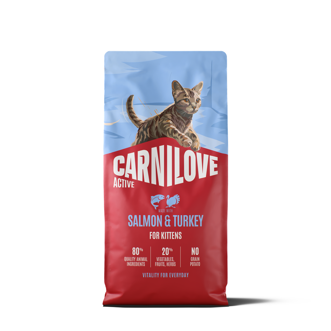 קרנילאב ACTIVE Dry Food Made with Salmon & Turkey for Kittens - מזון יבש לחתולים
