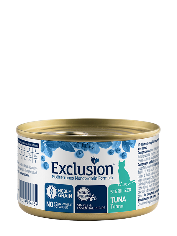 אקסלוז'ן Noble Grain Sterilized Tuna All Breeds - מזון יבש לחתולים