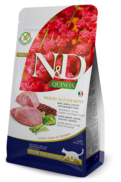 נטורל אנד דלישס Quinoa Functional Feline - Weight Management Lamb - מזון יבש לחתולים