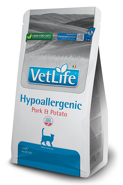 פרמינה וט לייף Hypoallergenic Pork & Potato feline - מזון יבש לחתולים