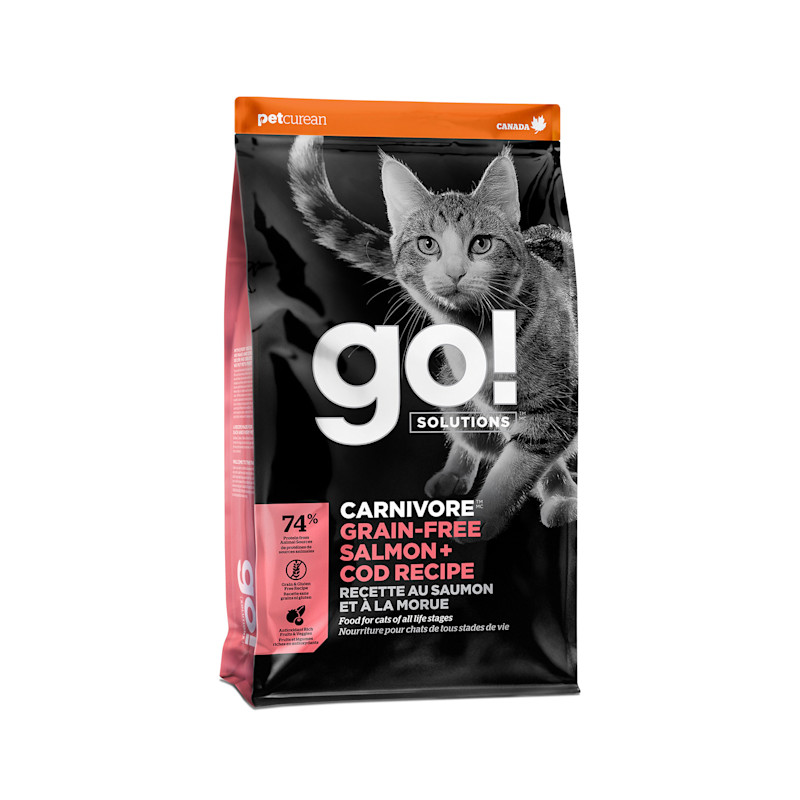 גו Carnivore Salmon + Cod Grain-Free - מזון יבש לחתולים
