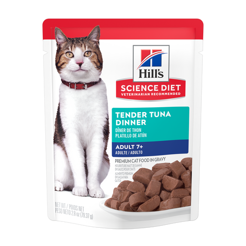 הילס Adult 7+ Tender Tuna Dinner Pouch - מזון יבש לחתולים