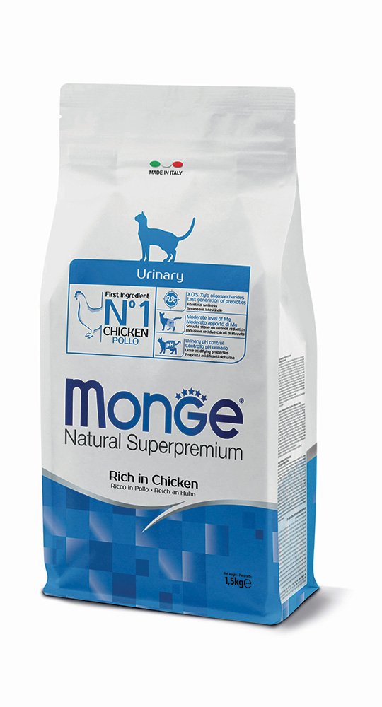 מונג' Natural Superpremium Urinary Feline Rich in Chicken - מזון יבש לחתולים