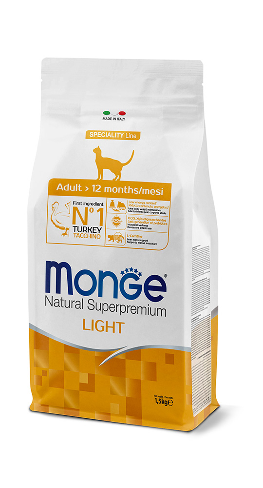 מונג' Adult Light Turkey - מזון יבש לחתולים