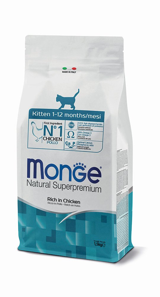 מונג' Natural Superpremium Rich in Chicken - מזון יבש לחתולים