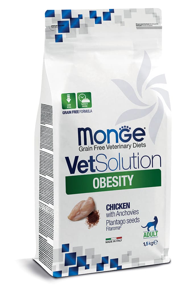 מונג' VetSolution Obesity Feline - מזון יבש לחתולים