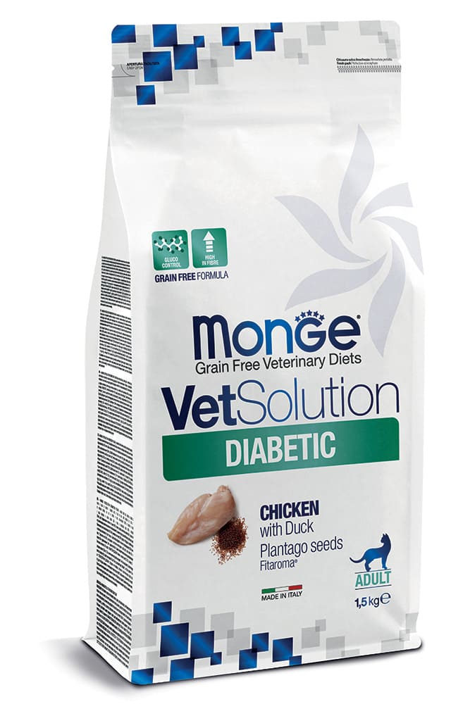 מונג' VetSolution Diabetic - מזון יבש לחתולים