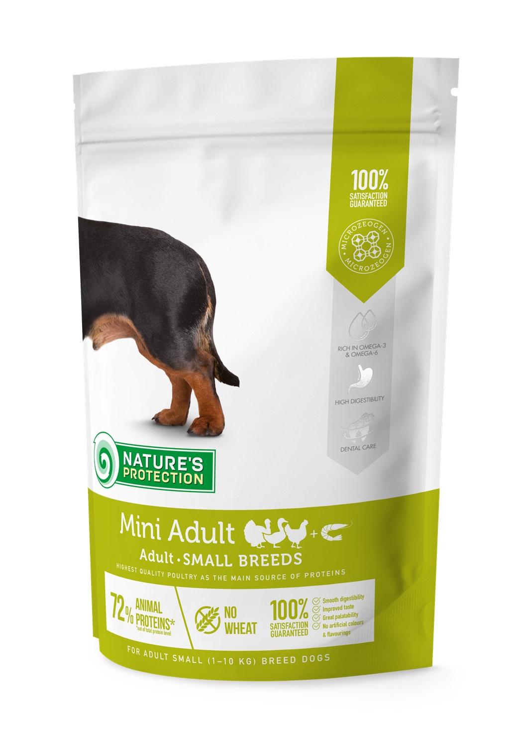נייצ'רס פרוטקשן Dry food for adult small breed dogs with poultry and krill - מזון יבש לחתולים