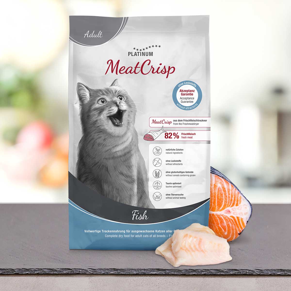 פלטינום MeatCrisp Adult Fish - מזון יבש לחתולים