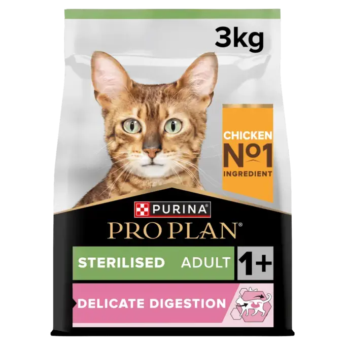 Purina Pro Plan Sterilised Delicate Digestion Chicken - מזון יבש לחתולים
