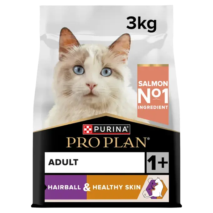 פרו פלאן Hairball & Healthy Skin Salmon - מזון יבש לחתולים