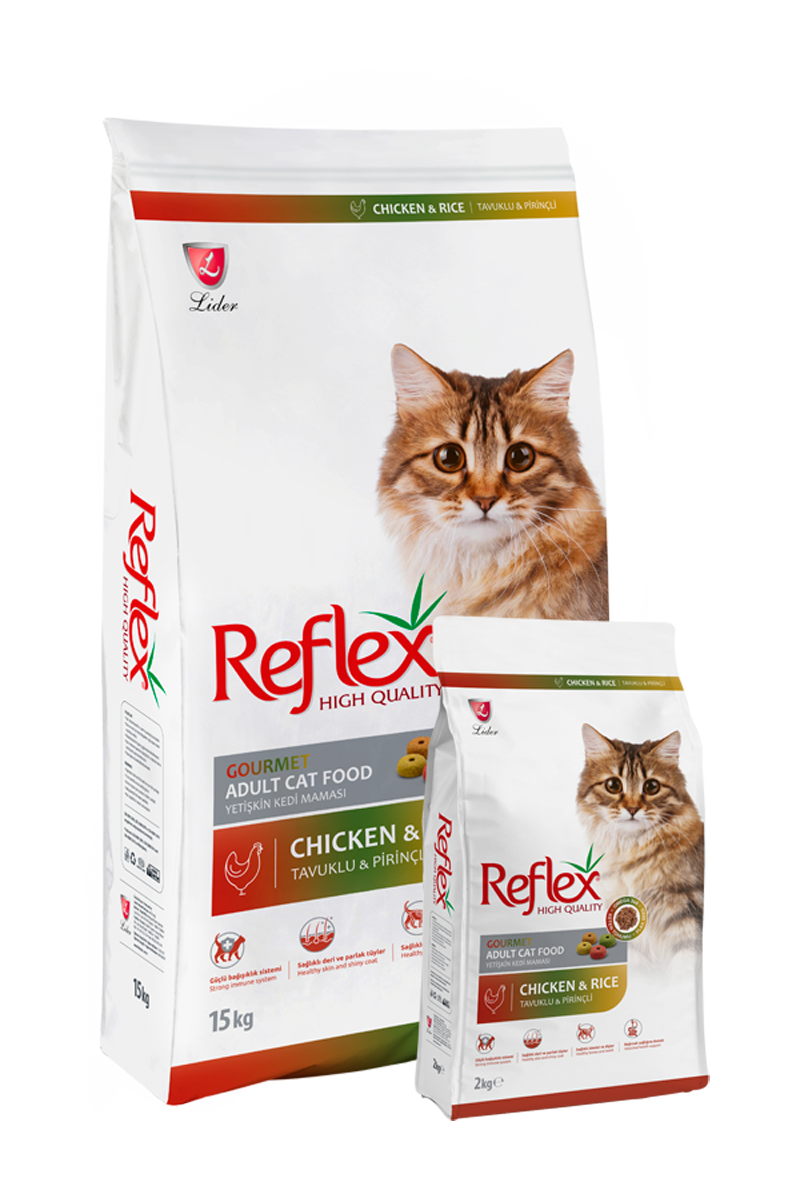 רפלקס Multicolor Adult With Chicken - מזון יבש לחתולים