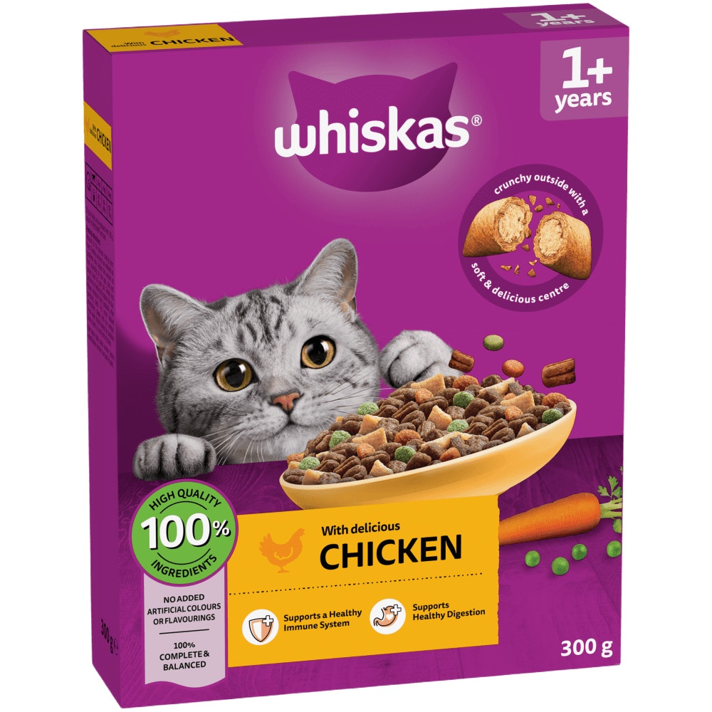 ויסקאס 1+ Dry with Chicken Adult - מזון יבש לחתולים