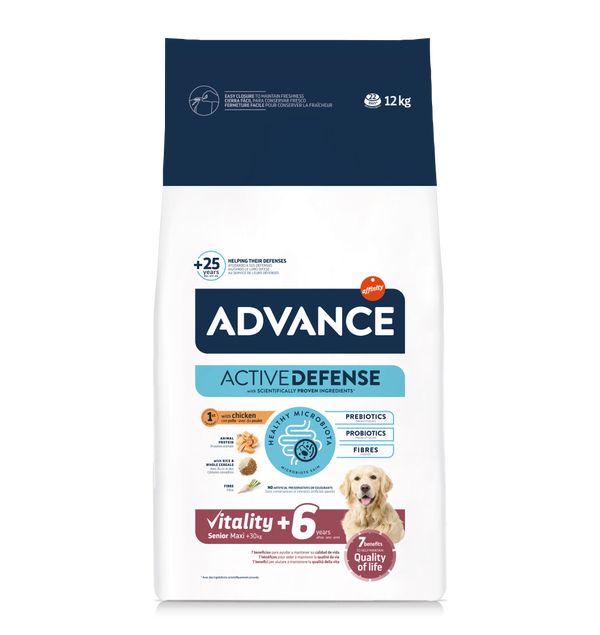 אדוונס אפיניטי VITALITY SENIOR MAXI +6 - מזון יבש לכלבים