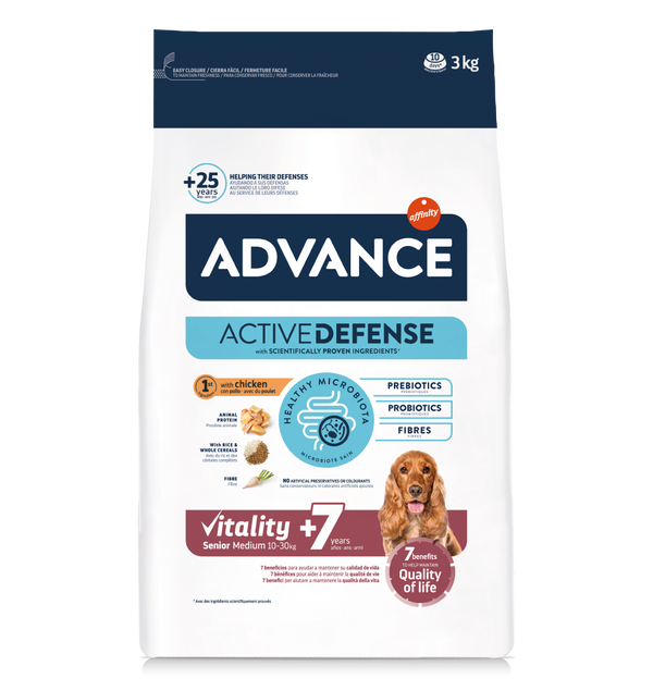 אדוונס אפיניטי VITALITY SENIOR MEDIUM +7 - מזון יבש לכלבים