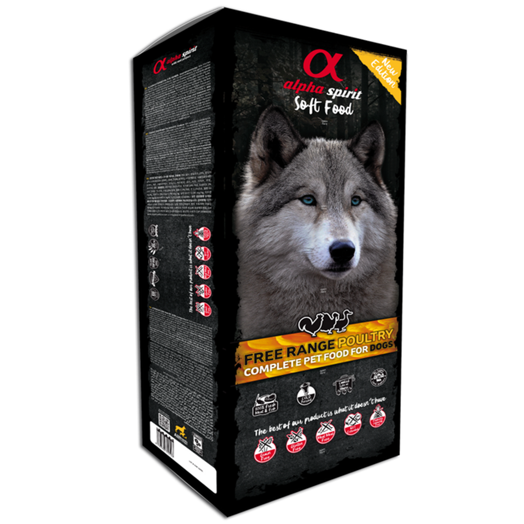אלפא ספיריט Poultry Complete Dog Food Box – Semi-Moist (9kg) - מזון יבש לכלבים