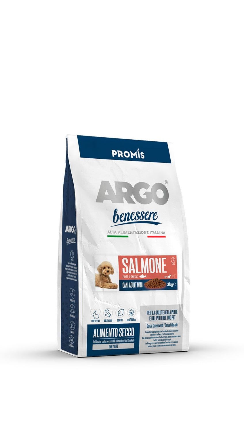 ארגו וולנס Benessere Mini Salmone - מזון יבש לכלבים