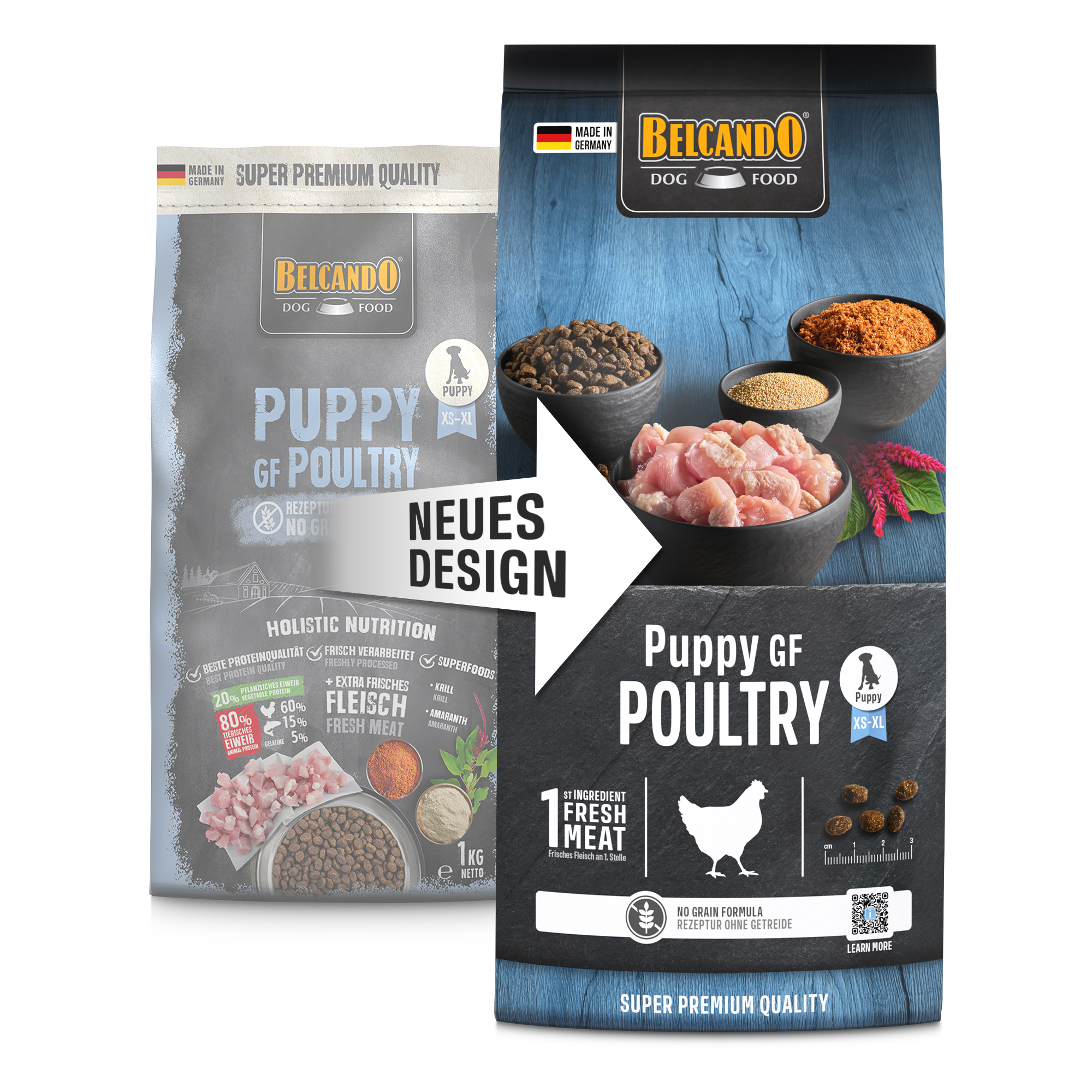 בלקנדו Puppy GF Poultry - מזון יבש לכלבים