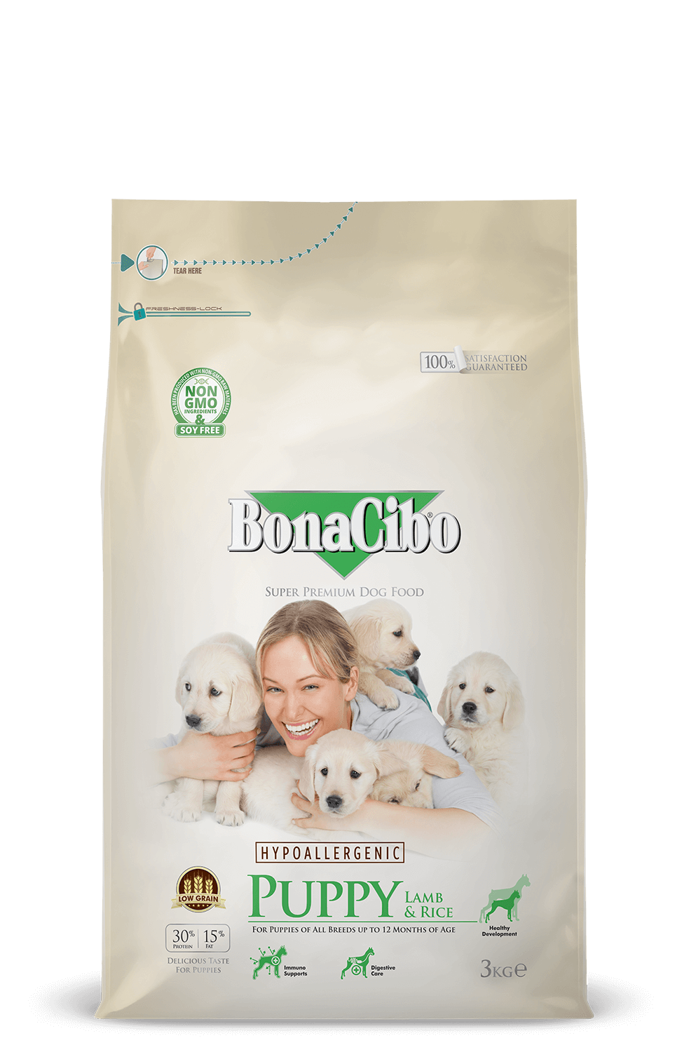 בונאסיבו Puppy L&R - מזון יבש לכלבים