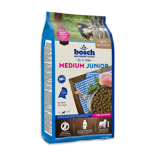 בוש Medium Junior - מזון יבש לכלבים