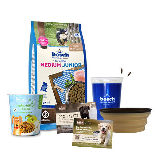 בוש Puppy package HPC Medium Junior - מזון יבש לכלבים