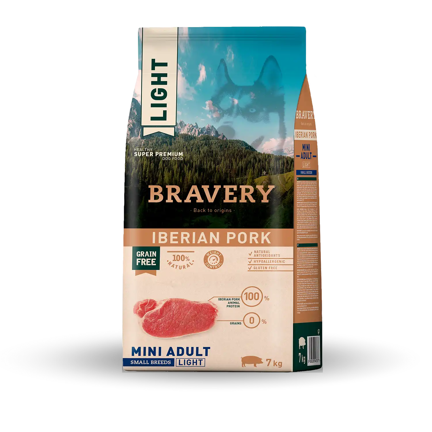 ברייברי IBERIAN PORK LIGHT MINI ADULT SMALL BREEDS - מזון יבש לכלבים