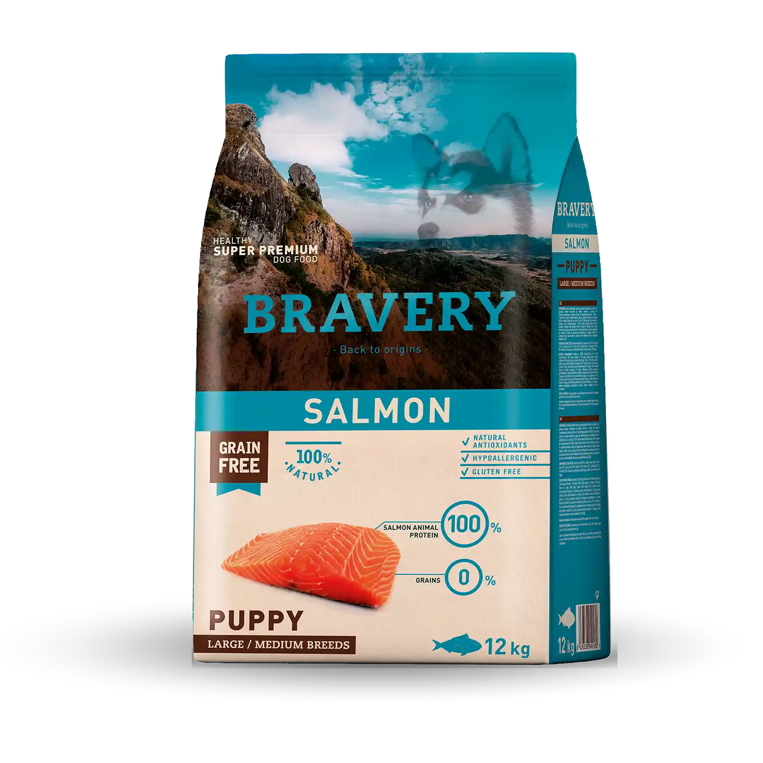 ברייברי Salmon Puppy Large/Medium Breeds - מזון יבש לכלבים