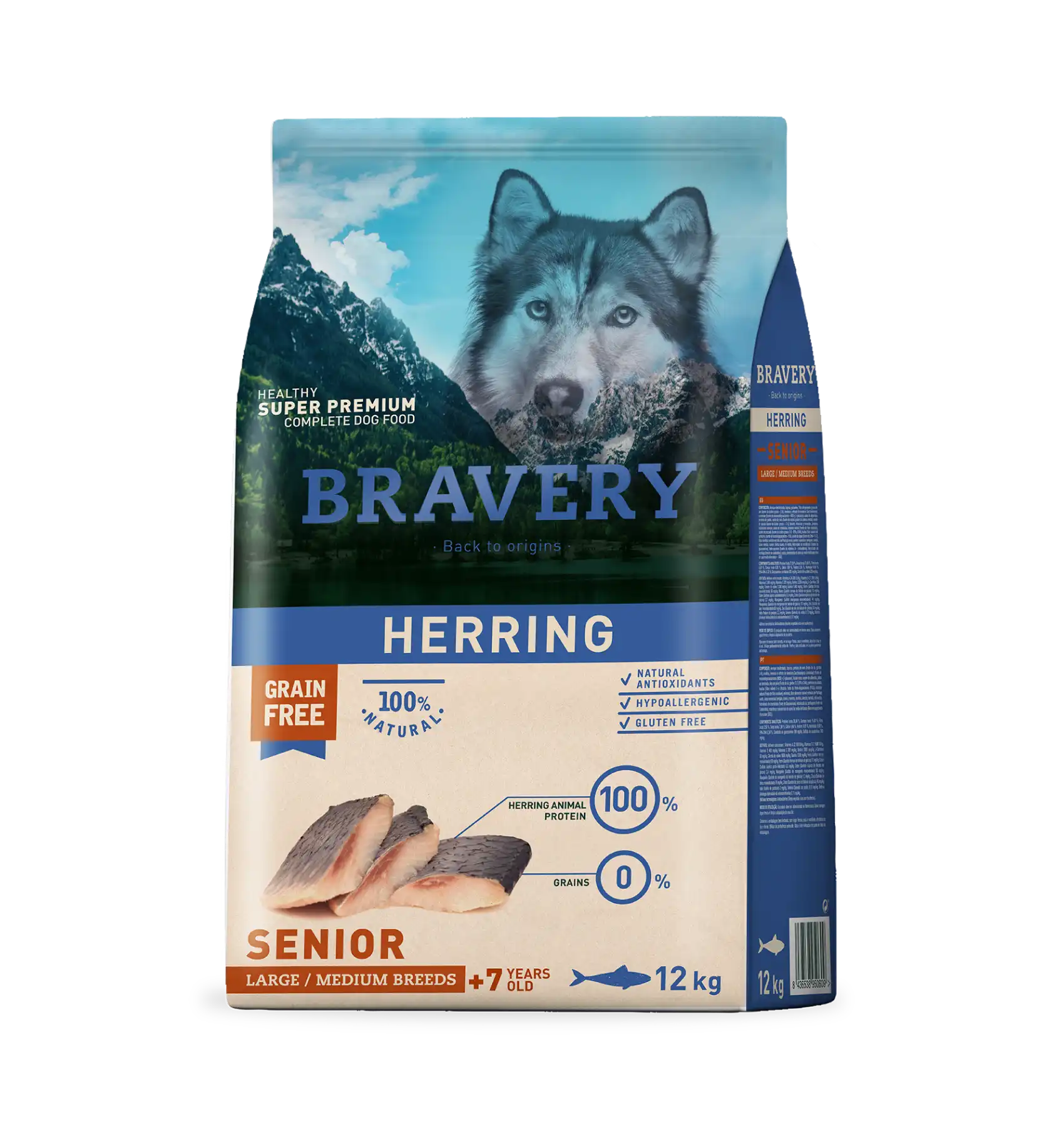 ברייברי Herring Senior Med-Large Breeds - מזון יבש לכלבים