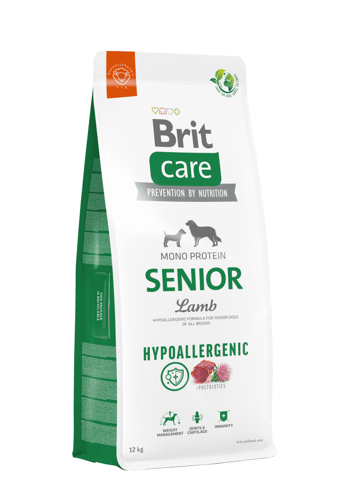 בריט Care dog Hypoallergenic Senior Lamb and Rice - מזון יבש לכלבים