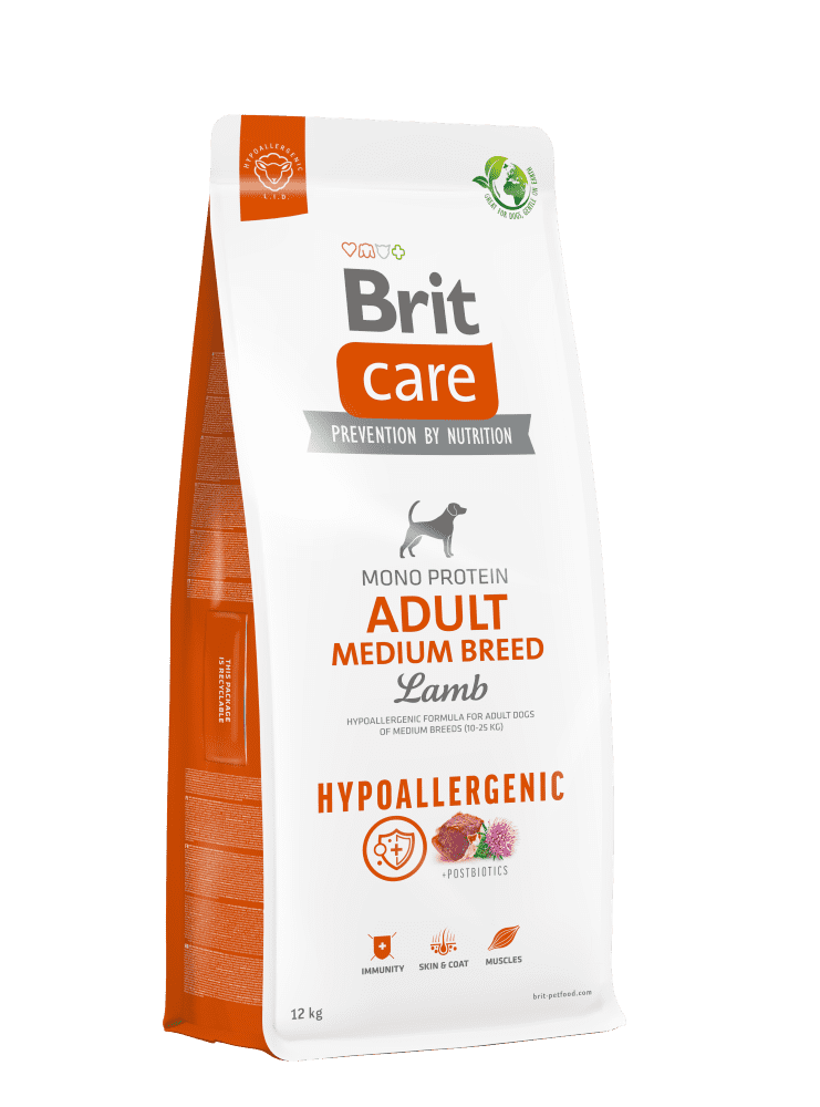 בריט Care Hypoallergenic Adult Medium Breed - מזון יבש לכלבים