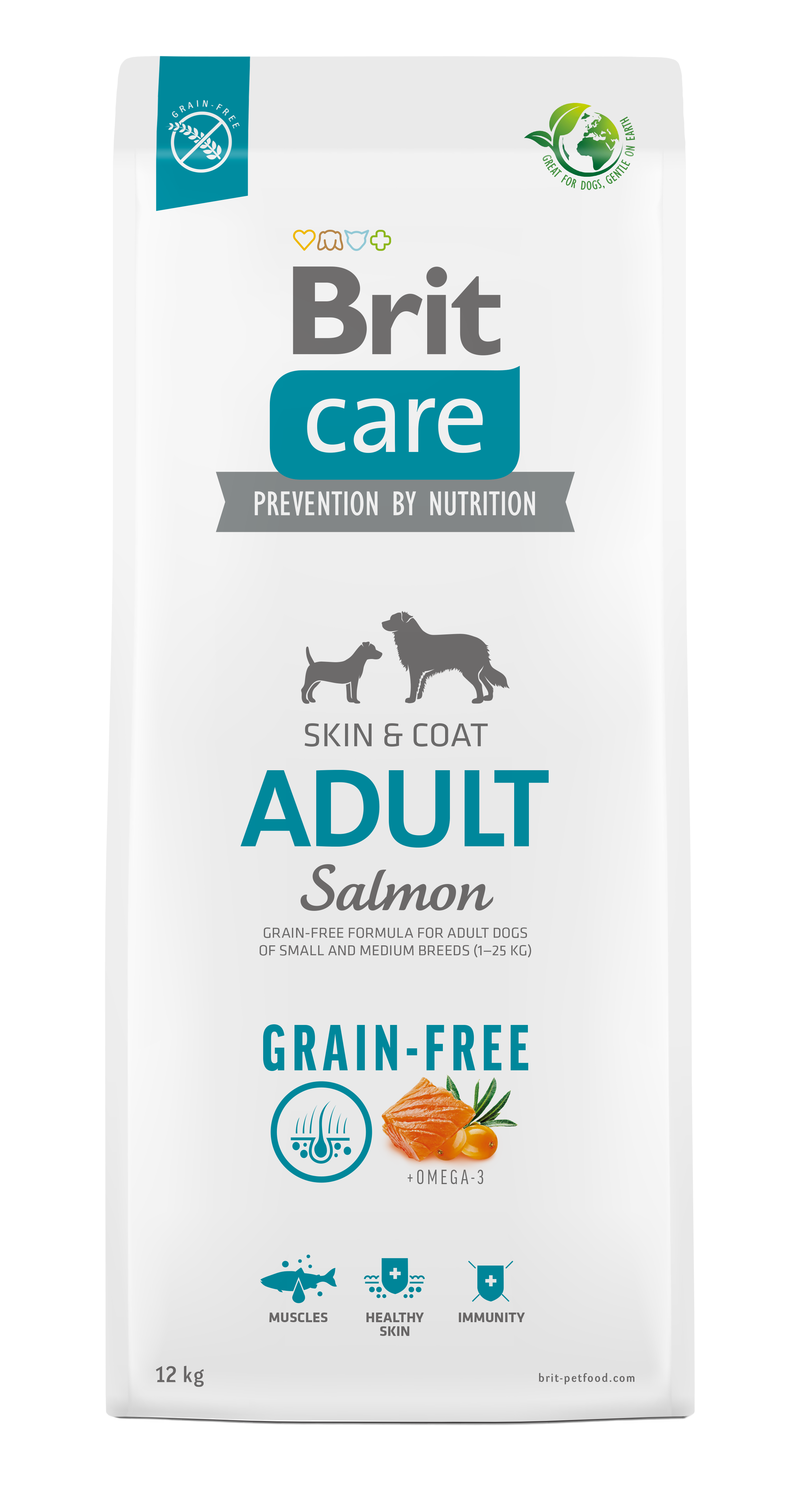 בריט Care Grain-free Adult Salmon & Potatoes - מזון יבש לכלבים