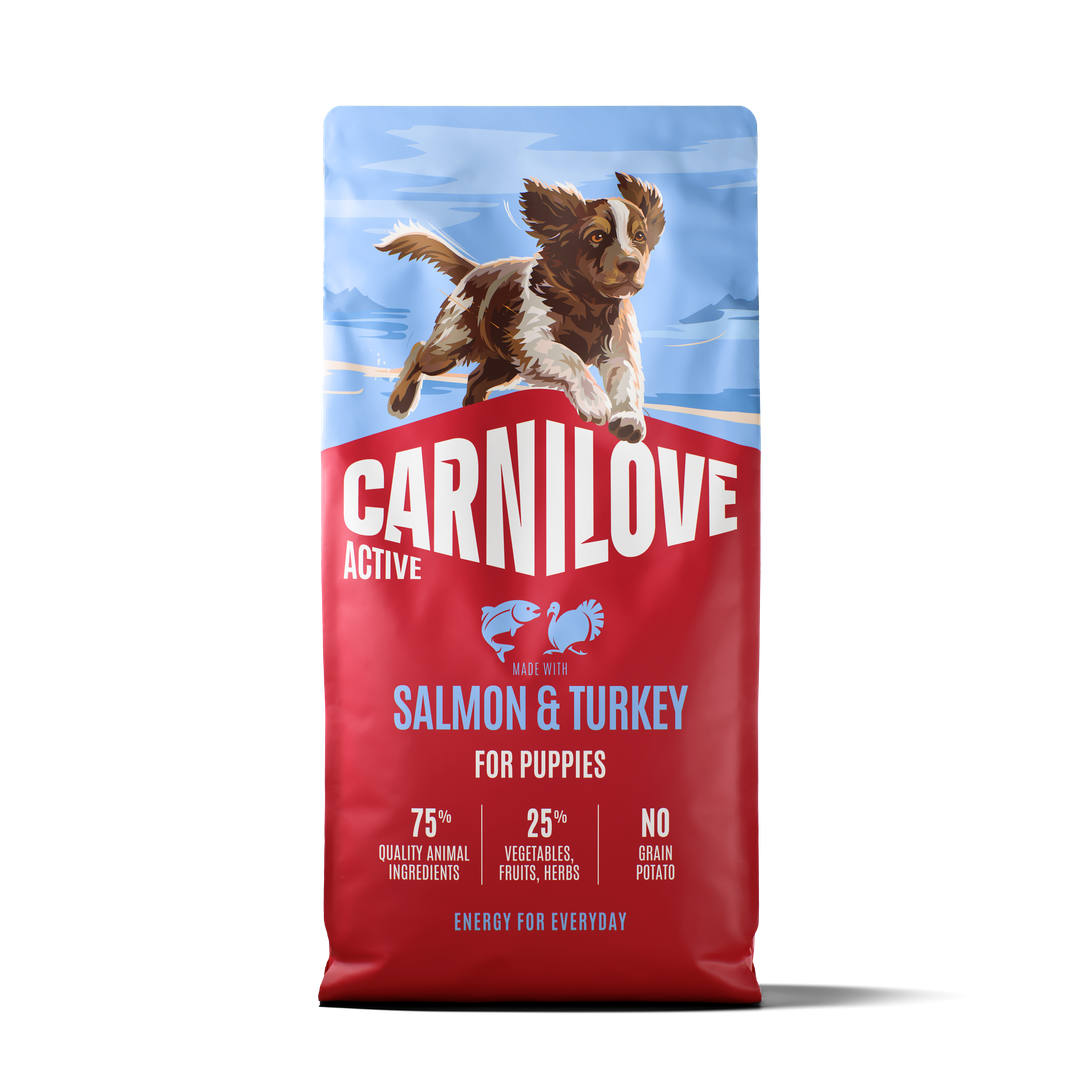 קרנילאב ACTIVE Made with Salmon & Turkey for Puppies - מזון יבש לכלבים