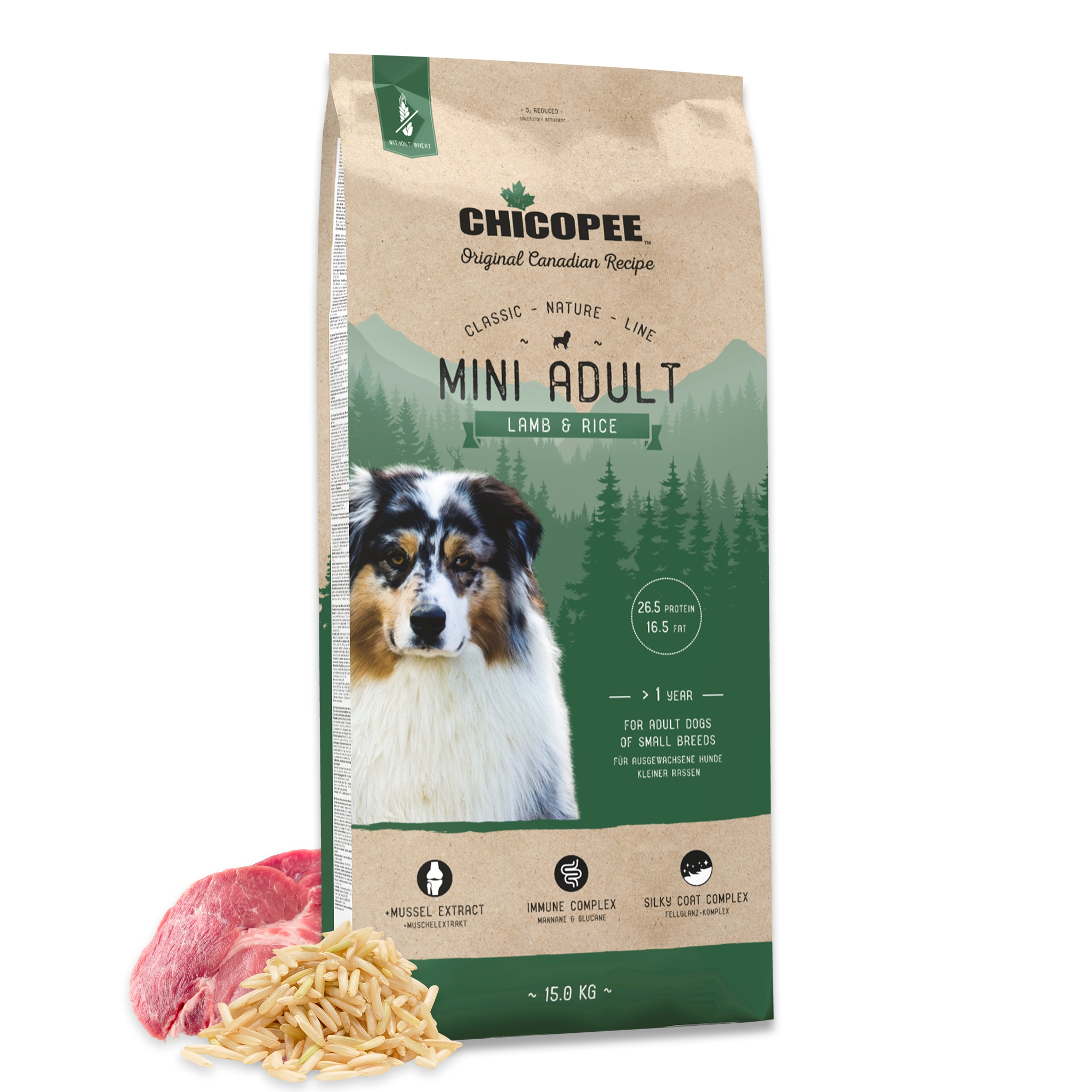 ציקופי CNL Mini Adult Lamb & Rice - מזון יבש לכלבים