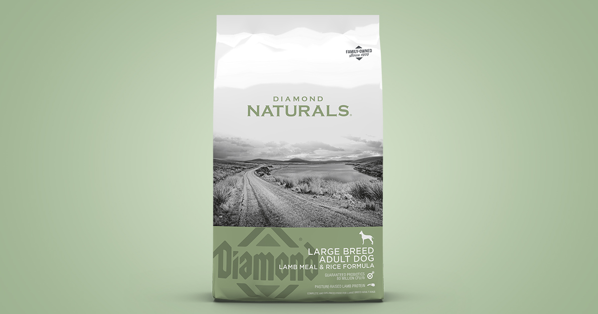 דיימונד נטורלס Large Breed Adult Dog Lamb Meal & Rice Formula - מזון יבש לכלבים