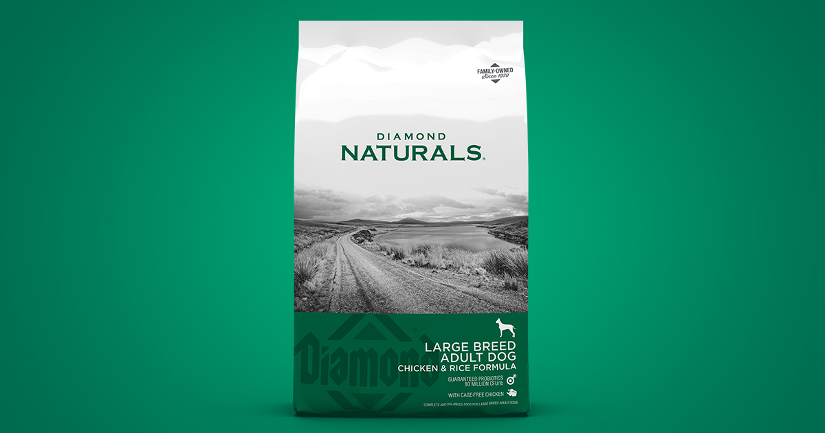 דיימונד נטורלס Large Breed Adult Dog Chicken & Rice Formula - מזון יבש לכלבים
