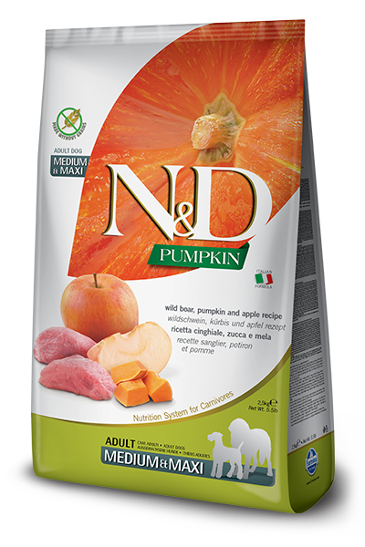 נטורל אנד דלישס N&D Pumpkin Grain Free Boar, Pumpkin & Apple - מזון יבש לכלבים