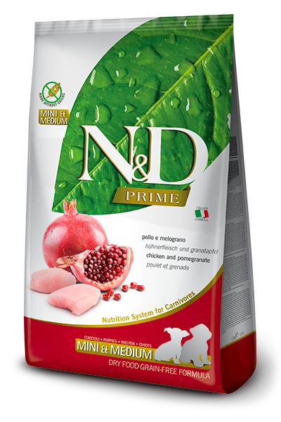 נטורל אנד דלישס Chicken & Pomegranate Puppy Mini & Medium - מזון יבש לכלבים