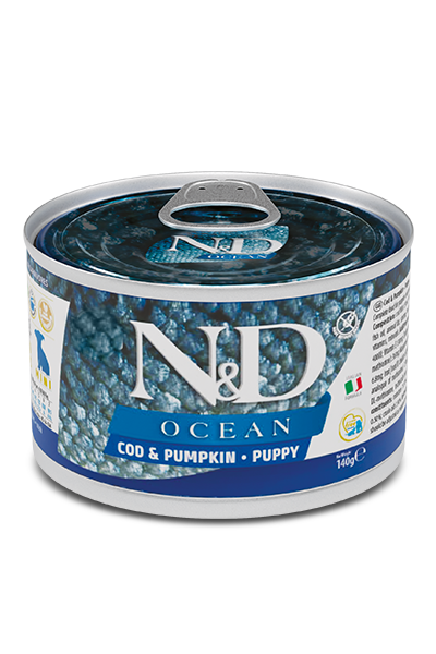 נטורל אנד דלישס Cod & Pumpkin Puppy Mini wet food - מזון יבש לכלבים