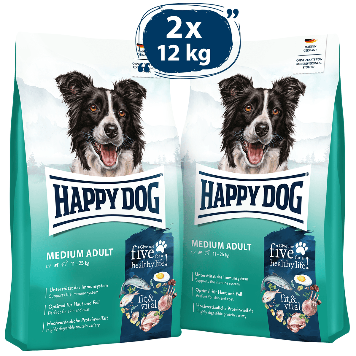 הפי דוג Medium Adult - מזון יבש לכלבים