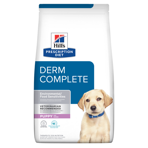 הילס Derm Complete Puppy Rice & Egg Recipe Dry Dog Food - מזון יבש לכלבים